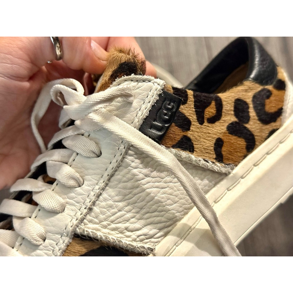 UGG Ladies Size 5 Spotty Lace Alameda Sneakers - Genuine Hair and Leather - Picture 11 of 14